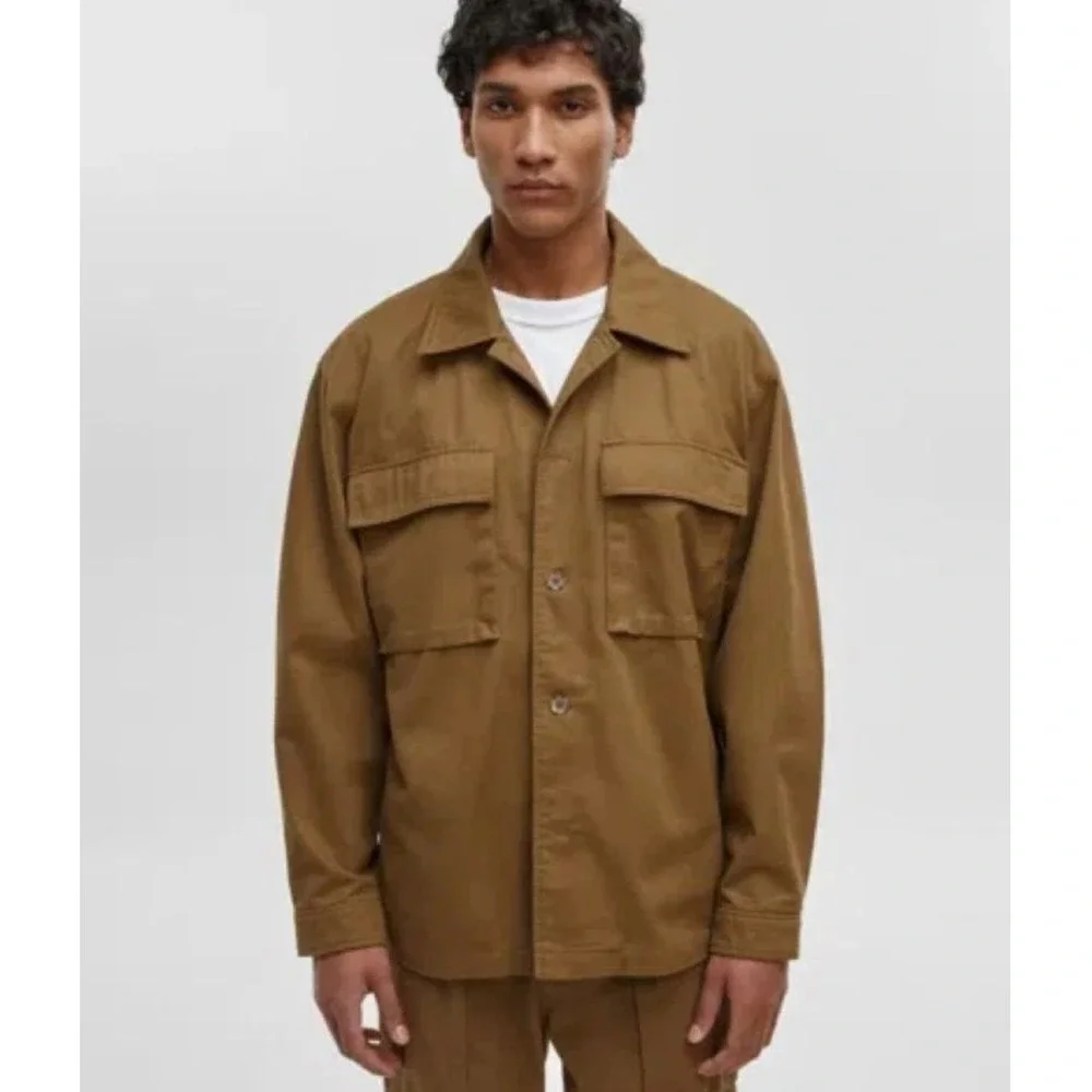 Mode‎ of One Mens Army Brown Cotton Button Up Shirt Jacket XXL 100188085MN